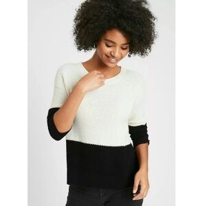 Banana Republic Colorblock Sweater Black & White